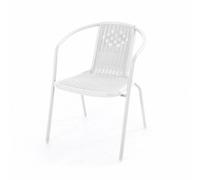 VERDELOOK Ios Sedia bianca braccioli l'arredo del giardino 53.5x60.5x74 cm