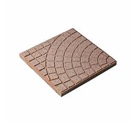 VERDELOOK Mattonella Ventaglio 40x40 cm Levigata Rossa, per la Decorazione di Pavimenti da Esterno