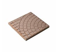 VERDELOOK Mattonella Ventaglio 40x40 cm Levigata Rossa, per la Decorazione di Pavimenti da Esterno