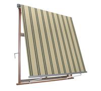 VERDELOOK Milos, Tenda Sole a Caduta Braccetti 80 cm, 3 x2,45 m beige e verde