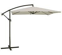 Verdelook Ombrellone a braccio da giardino 2x3 m struttura in metallo verniciato Ecru