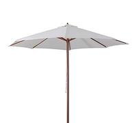 Ombrellone in legno parasole da giardino ø 3 mt ecrù realizzato in un unico pezz