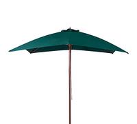 VERDELOOK Ombrellone in Legno a carrucola, 3x3 m, Verde Scuro, per arredo Esterni Giardino