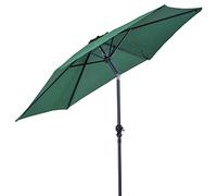 VERDELOOK Ombrellone in Poliestere con manovella, Verde Scuro, per Giardino arredo Esterni