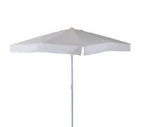 VERDELOOK | Ombrellone Rettangolare 4x3 m, H2,7 m Ecrù con Palo Centrale in Alluminio Ø48 mm, Ombrellone da Giardino in Metallo con 8 Stecche e Copertura in Poliestere 160 gr/m²