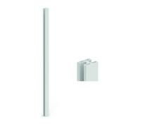 VERDELOOK | Palo Doppio Bianco Lucido per Recinzione Modulare Miami, 5x6 cm - H. 98, Palo Doppio per Collegamento Doghe Recinzione Modulare Miami