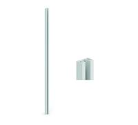 VERDELOOK | Palo Singolo Bianco Lucido per Recinzione Modulare Miami, 5x6 cm - H. 146, Palo Singolo Terminale Doghe Recinzione Modulare Miami