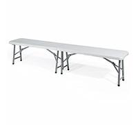 PANCA PANCHINA PIEGHEVOLE RICHIUDIBILE A VALIGETTA BIANCA 183 x 28 x h. 44 cm