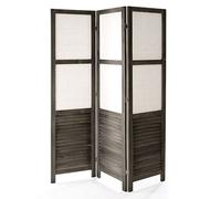 VERDELOOK | Paravento Turandot a 3 Ante in Legno e Tessuto con Cerniere, 132x6x170 cm, Separè