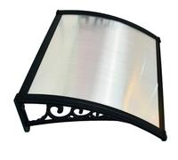 Pensilina policarbonato trasparente alveolare 100x60cm ingresso 821-45