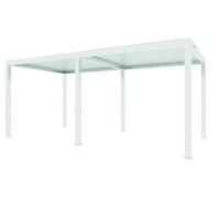 VERDELOOK | Pergola Bioclimatica Atena 120, 3x6 - H.2.5 Metri, Colore Bianco, con Lamelle Frangisole Orientabili, con Grondaia di Scolo, Gazebo in Metallo, Tettoia Giardino
