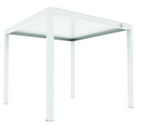 VERDELOOK | Pergola Bioclimatica Atena 120, 4x4 - H.2.5 Metri, Colore Bianco, con Lamelle Frangisole Orientabili, con Grondaia di Scolo, Gazebo in Metallo, Tettoia Giardino