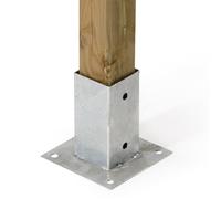 VERDELOOK Finale di Fissaggio a Viti in Metallo per palo da 90x90 mm, Fai da Te Decorazione