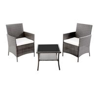 VERDELOOK Rita Set 2 poltroncine e tavolino in metallo verniciato e polyrattan