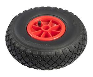 VERDELOOK Ruota ricambio pneumatica per carrelli 80/8-80/9-80/10, 10" x 3.00-4, nera