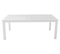 VERDELOOK | Seattle, Tavolo Allungabile da Esterno 110/160x160 - H.77.5 cm, Tavolo in Alluminio Bianco con Top A Doghe, Apertura Gambe a Scorrimento, Tavolo Arredo Giardino