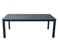 VERDELOOK | Seattle, Tavolo Allungabile da Esterno 160/240x100 - H.76 cm, Tavolo in Alluminio Grigio con Top A Doghe, Apertura Gambe a Scorrimento, Tavolo Arredo Giardino