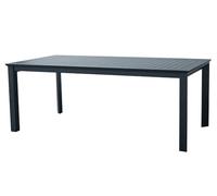 VERDELOOK | Seattle, Tavolo Allungabile da Esterno 200/300x100 - H.76 cm, Tavolo in Alluminio Grigio con Top A Doghe, Apertura Gambe a Scorrimento, Tavolo Arredo Giardino