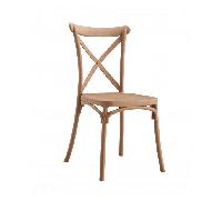 VERDELOOK Sedia Marrone Cross Polipropilene Interno Esterno Bar Ristorante