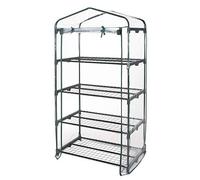 VERDELOOK Serra a 4 Ripiani in Acciaio Verniciato con Telo in PVC, 91x49x162 cm