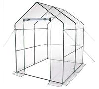 VERDELOOK | Serra a Casetta Senza Ripiani con Telo in PVC Trasparente, Struttura in Metallo, 143x143x195 cm, per Protezione Piante, Giardinaggio, Resistente, Apertura con Cerniera