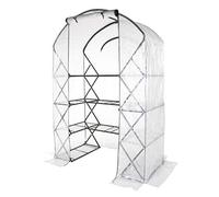 VERDELOOK | Serra ad Arco richiudibile con Telo in PE per Giardino e Balcone, 142x71x203 cm, per Protezione Piante, Giardinaggio, Resistente, Apertura con Cerniera, Serra da Terrazzo