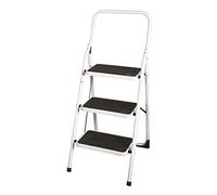 SCALA SCALETTA SGABELLO 3GRADINI METALLO CUCINA PIEGHEVOLE ANTISCIVOLO VERDELOOK