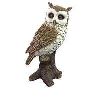 VERDELOOK Statua Gufo da Giardino in poliresina. Robusta e Durevole nel Tempo