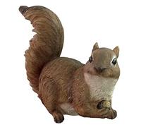 VERDELOOK Statua Scoiattolo da Giardino in poliresina per Arredamento Esterni, 17x9x10 cm