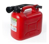VERDELOOK | Tanica in plastica Rossa per Carburante con Boccaglio, Capienza 5 Litri