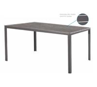 VERDELOOK Tenerife Tavolo rettangolare effetto legno, 156x78x74 cm, grigio