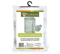 VERDELOOK | Telo di Ricambio in PE Retinato per Serra da Terrazzo Codice 647/55, Resistente, Protezione Piante, Apertura Frontale Con Cerniera, 101x52x150 cm