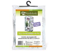 VERDELOOK | Telo di Ricambio in PVC Trasparente per Serre cod: 647/2, 647/6 e 647/3, Resistente, Protezione Piante, Apertura Frontale Con Cerniera, Per Serre a 4 Ripiani, 69x49x157 cm