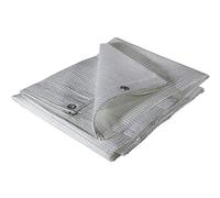 VERDELOOK Telo occhiellato con retinatura in polietilene, 4x3 m, grammatura 150 g/m², Trasparente, Multiuso, per Copertura e stoccaggio Merce