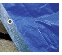 VERDELOOK Telo occhiellato in polietilene 12x8 m, grammatura 140 g/m², Blu e Verde, Plus, Multiuso, per Copertura e stoccaggio Merce