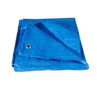 VERDELOOK Telo occhiellato Multiuso in polietilene 6x8 m, Blu, per Copertura e stoccaggio Merce
