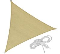 Verdelook – Tenda a vela triangolare 3x3x3 m – Polietilene, bordi rinforzati, ecru con borsa