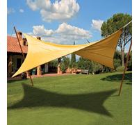 VERDELOOK Tenda ombreggiante a Vela Quadrata, 3.6x3.6 m, Ecrù
