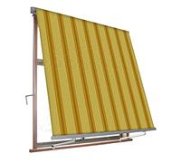 VERDELOOK Tenda da Sole Milos a Caduta avvolgibile con Braccetti 80 cm per ancoraggio, larghezza 2,5 m e altezza 2,5 m, beige e ocra