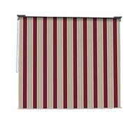 VERDELOOK Tenda da Sole Mykonos a Caduta con Catena, 2.5x2 m, Beige e Bordeaux