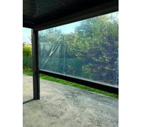 VERDELOOK | Tenda in PVC Trasparente a Caduta per Pergola Bioclimatica Atena 120, 4 Metri, Colore Grigio, Accessori per Pergola Bioclimatica, per Isolamento termico e Protezione Agenti Atmosferici