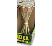 VERDELOOK | Torcia da Tavolo in Bambù con Cera Citronella, altezza 24 cm, diametro 8.50 cm, Candela per Esterno