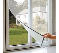 VERDELOOK Zanzariera in Poliestere con Velcro di Fissaggio per Porte e finestre, 75x250 cm, Nero