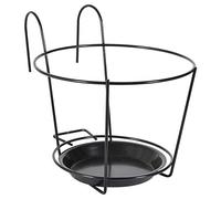 VERDEMAX BALCONIERA NERA TONDA D.22CM CON SOTTOVASO ACCESSORI PIANTE FIORI