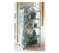 Verdemax - Serra da Terrazzo A 4 Ripiani Modello Siena Garden con Ruote