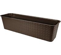 Verdenia 7003 - Vaso per fiori da balcone, leggero, decorativo per piante, per esterni, in plastica, balcone, giardino, in diversi colori, 60 cm, marrone