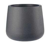 VERDENIA Agate 23652 - Vaso da fiori leggero, design decorativo per piante, per interni ed esterni, in plastica, rotondo, in diversi colori, 17 cm, grigio