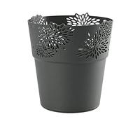 VERDENIA Aster 20527 - Vaso decorativo per piante, in plastica, motivo traforato, in molti colori, 13 cm, colore: antracite