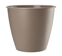 VERDENIA Azalia 20555 - Vaso per fiori da balcone, leggero, decorativo per piante, per interni ed esterni, in plastica, rotondo, diversi colori, 17 cm, colore: Beige