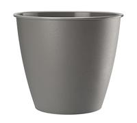 VERDENIA Azalia 20560 - Vaso per fiori da balcone, leggero, decorativo per piante, per interni ed esterni, in plastica, rotondo, diversi colori, 19 cm, grigio